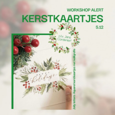 5/12: Jolly letters: Aquarel kerstkaartjes 5/12: Jolly Letters: Aquarel kerstkaartjes met kalligrafie (o.l.v. Jana Cordenier)