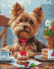 Diamond painting - A Yorkie's tea party - 40cm x 50cm