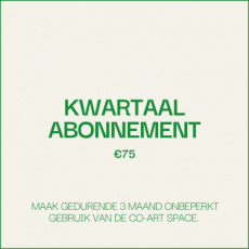 Abonnement Co-Art Space: kwartaal