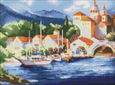 Diamond Painting - At the foot of the mountains - 30cm x 40cm