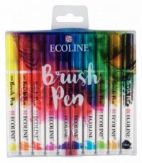 Ecoline - Brush pen set - 10st Ecoline - Brush pen set - 10pcs