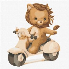 The Future Biker - Roze - 30cm x 30cm